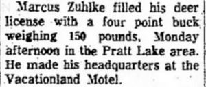 Vacationland Motel (Carousel Motel) - Nov 1964 Article